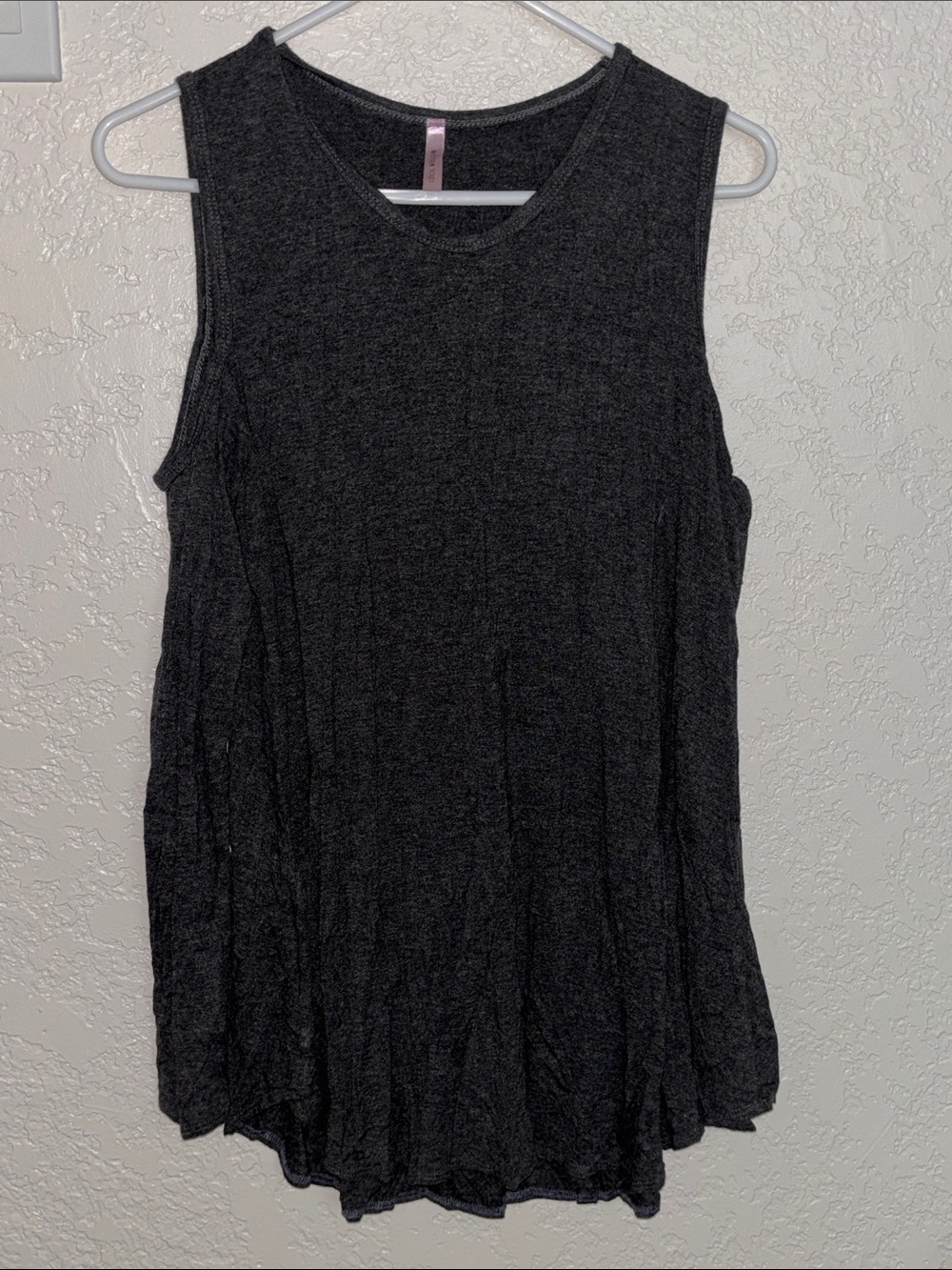 Cool Melon Open Shoulder Dark Gray Long Sleeve